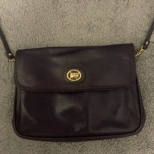 Maison de Bonneterie Amsterdam Luxury Vintage Leather Crossbody Bag Purple